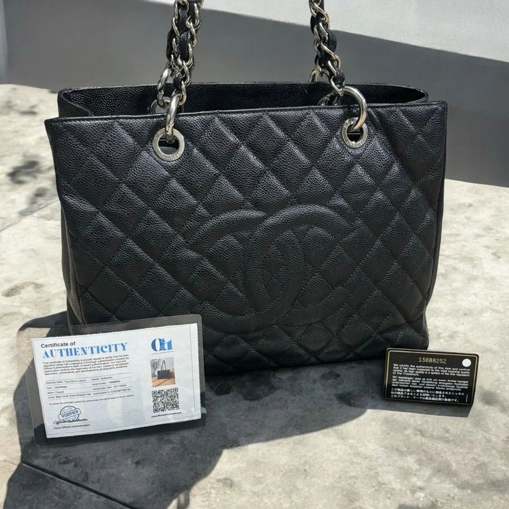 CHANEL caviar leather